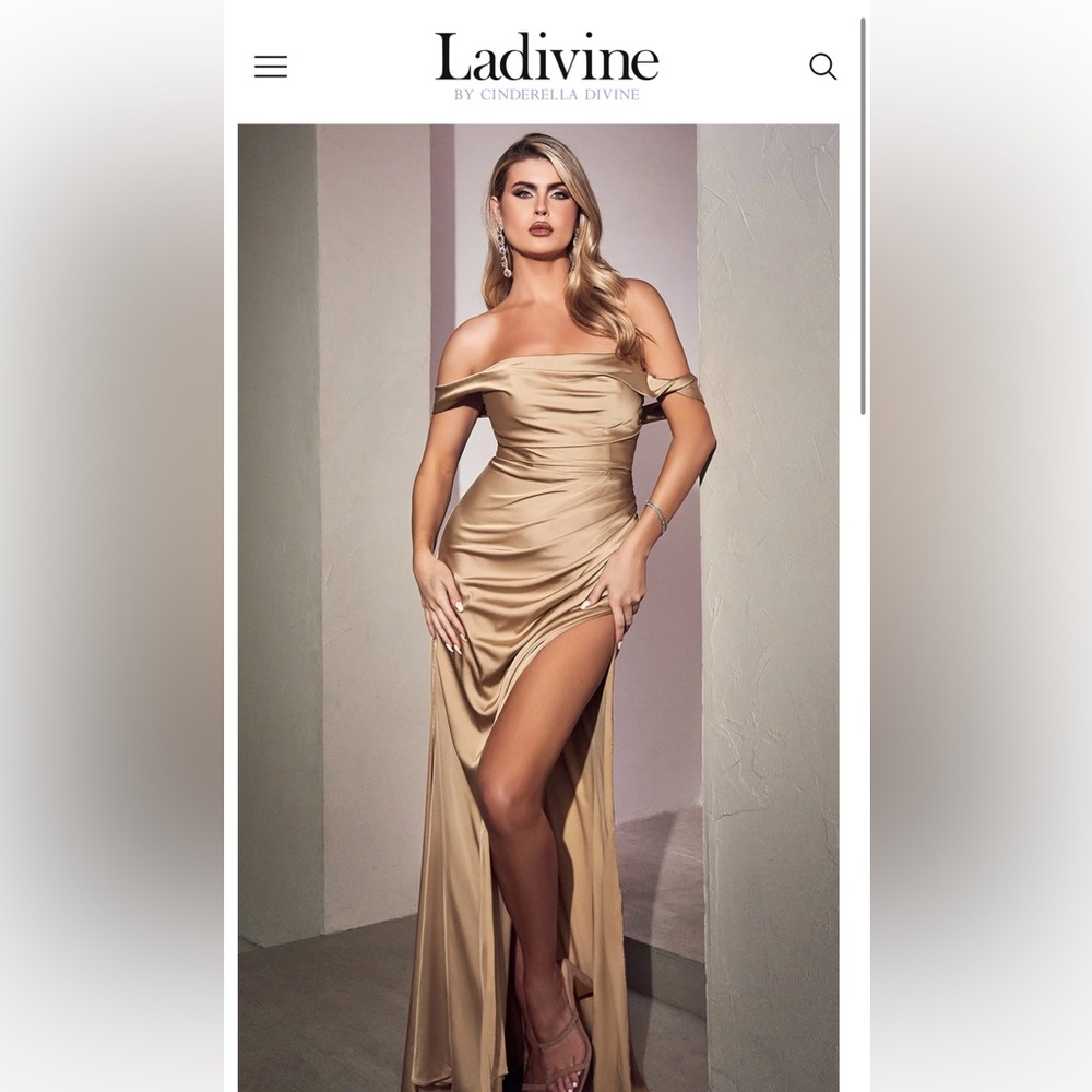La Divine Gold Bridesmaid/Prom Dress- #7488